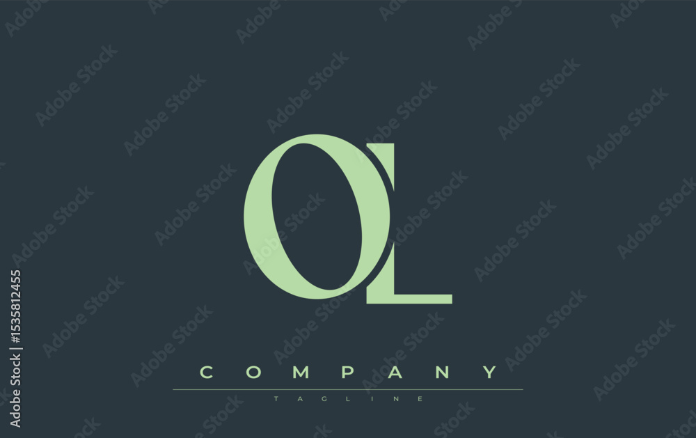 Fototapete ol modern initials logo design. branding logo with stylized initials showcasing bold design and mode