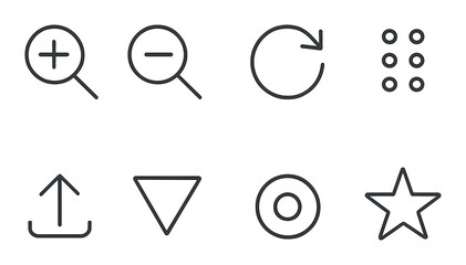 User interface icons set – linear, simple design for ux and ui development
