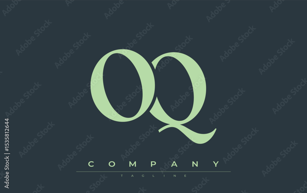 Fototapete oq modern initials logo design. branding logo with stylized initials showcasing bold design and mode