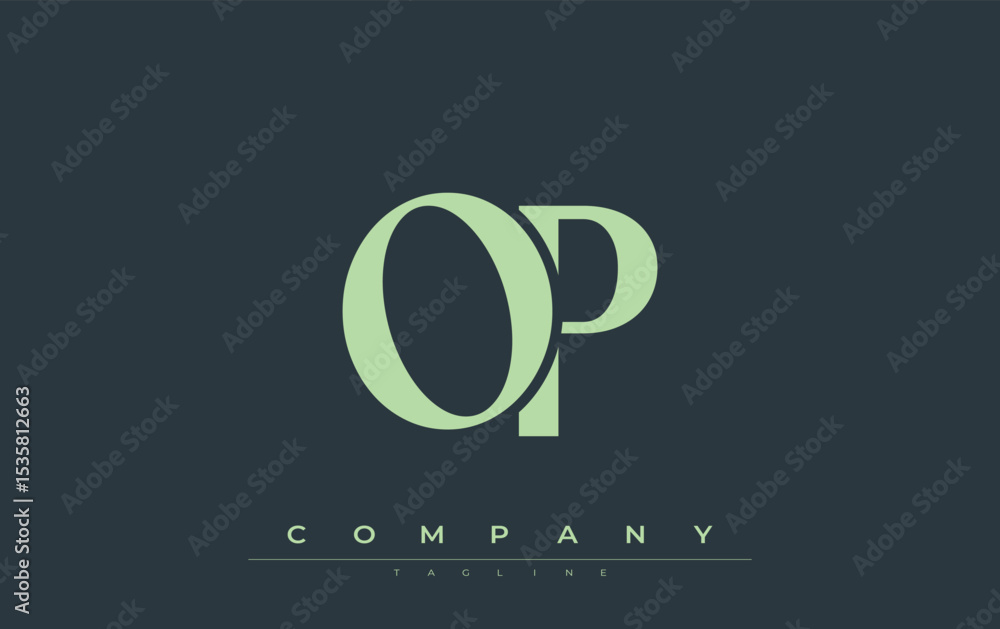 Fototapete op modern initials logo design. branding logo with stylized initials showcasing bold design and mode