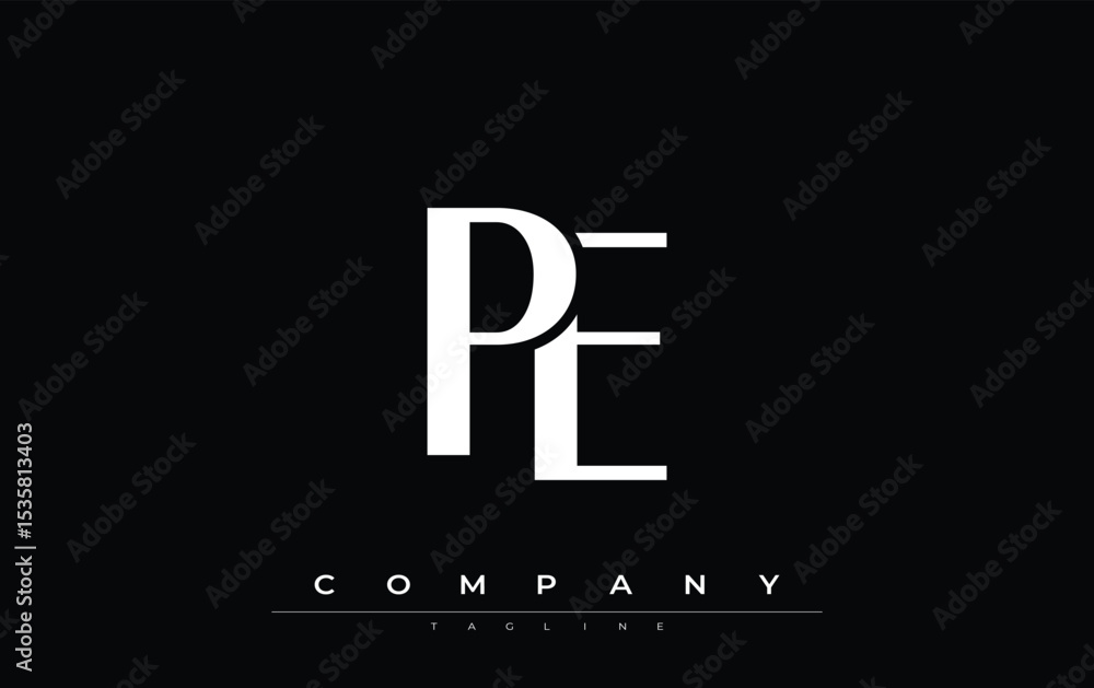 Fototapete pe modern initials logo design. branding logo with stylized initials showcasing bold design and mode