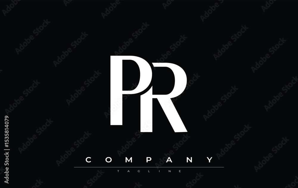 Fototapete pr modern initials logo design. branding logo with stylized initials showcasing bold design and mode