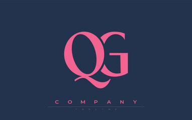 QG Modern Initials Logo Design. Branding logo with stylized initials showcasing bold design and modern aesthetic. Ideal for professional business branding or creative projects focusing on minimalistic