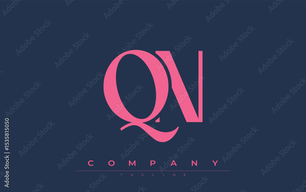 Fototapete qn modern initials logo design. branding logo with stylized initials showcasing bold design and mode