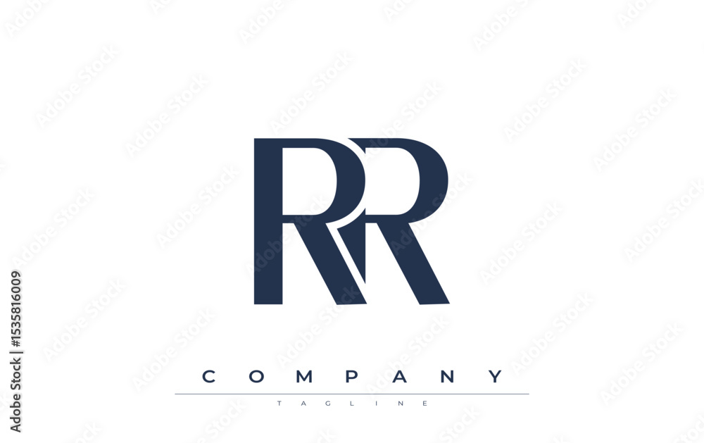Fototapete rr modern initials logo design. branding logo with stylized initials showcasing bold design and mode