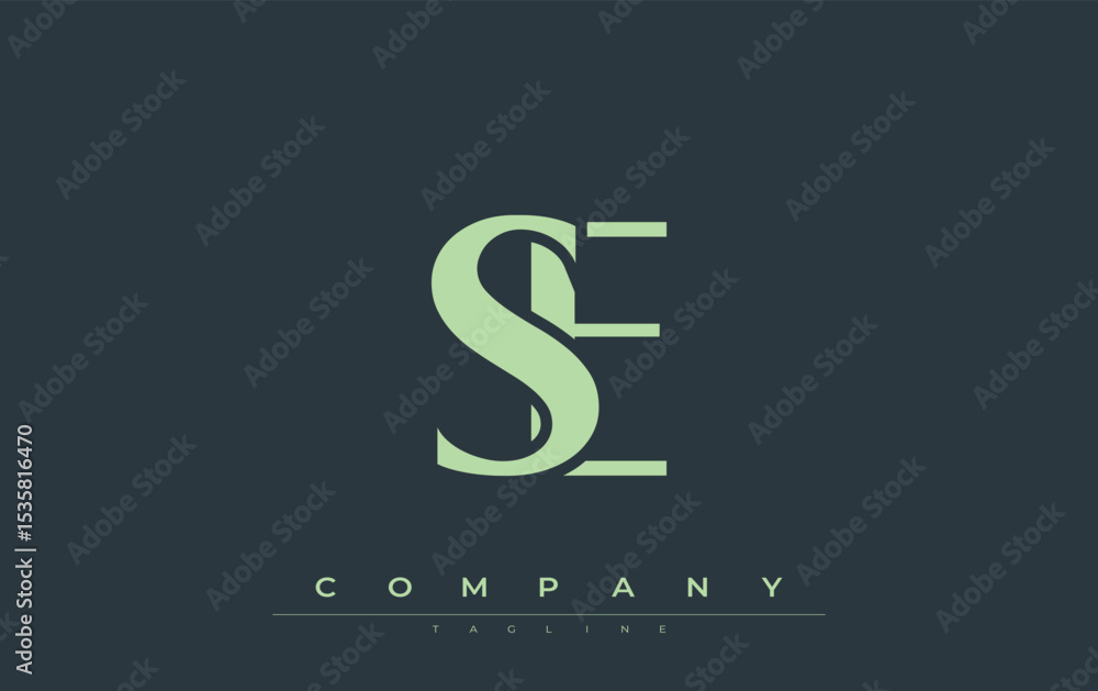 Fototapete se modern initials logo design. branding logo with stylized initials showcasing bold design and mode