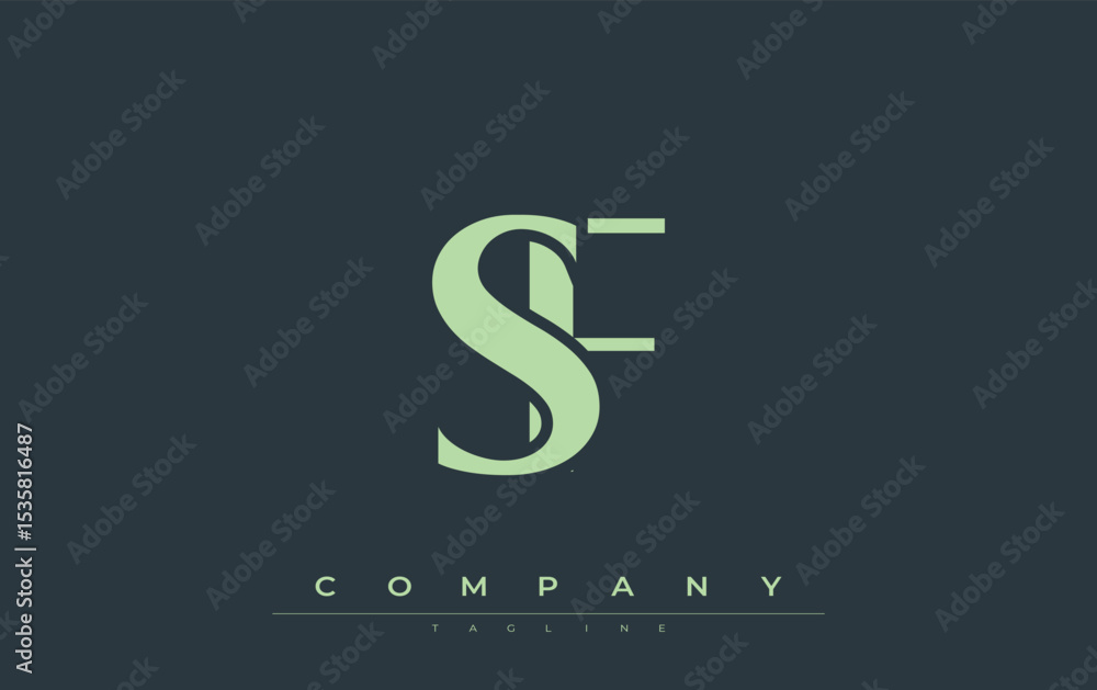 Fototapete sf modern initials logo design. branding logo with stylized initials showcasing bold design and mode