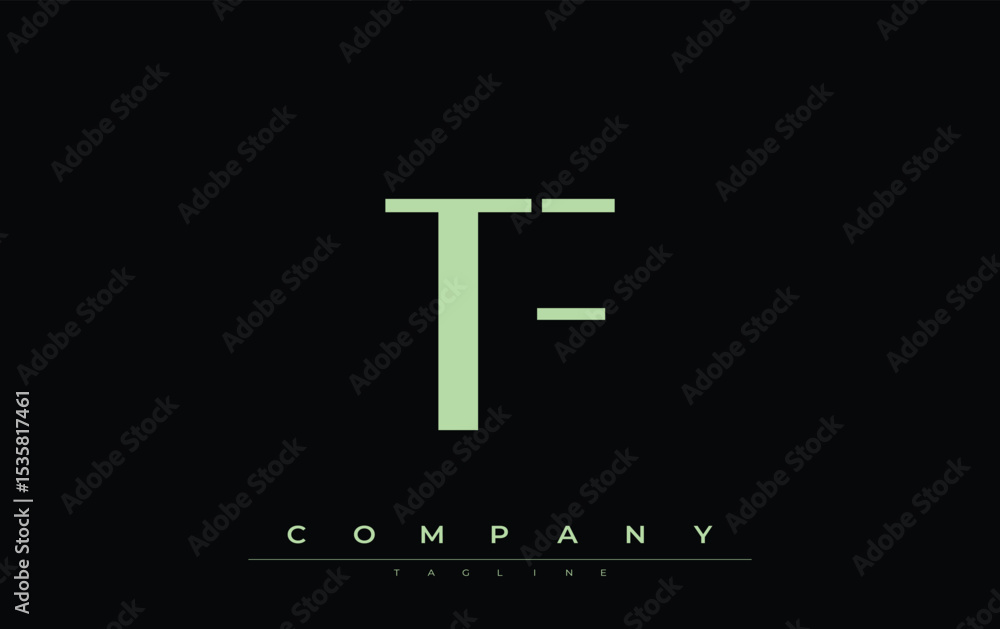 Fototapete tf modern initials logo design. branding logo with stylized initials showcasing bold design and mode