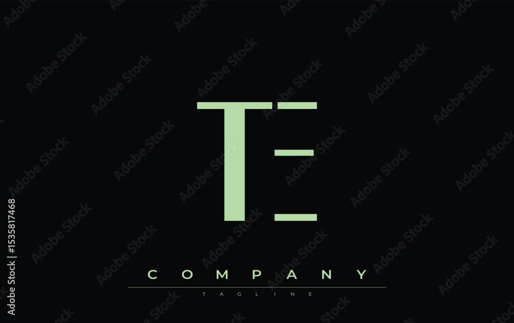Fototapete te modern initials logo design. branding logo with stylized initials showcasing bold design and mode