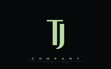 TJ Modern Initials Logo Design. Branding logo with stylized initials showcasing bold design and modern aesthetic. Ideal for professional business branding or creative projects focusing on minimalistic