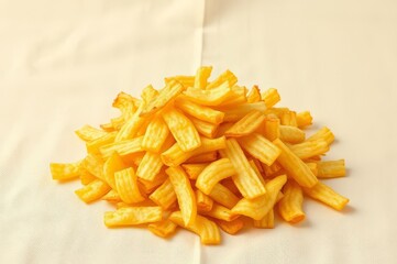 Golden Crispy Chips on Fabric