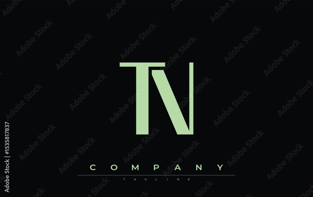 Fototapete tn modern initials logo design. branding logo with stylized initials showcasing bold design and mode