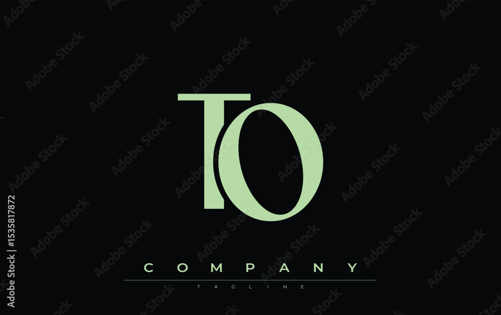 Fototapete to modern initials logo design. branding logo with stylized initials showcasing bold design and mode