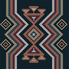 Native American Tribal Beaded Seamless Pattern