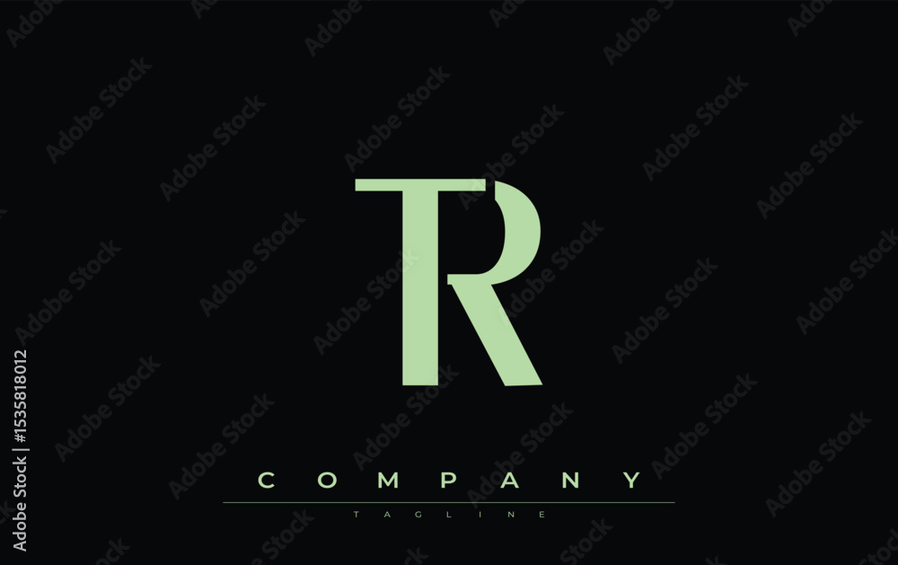 Fototapete tr modern initials logo design. branding logo with stylized initials showcasing bold design and mode