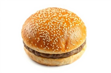 Golden Sesame Burger Bun Closeup