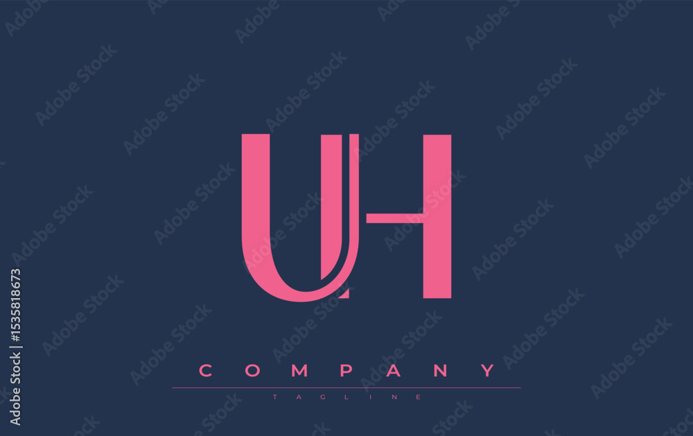 Fototapete uh modern initials logo design. branding logo with stylized initials showcasing bold design and mode