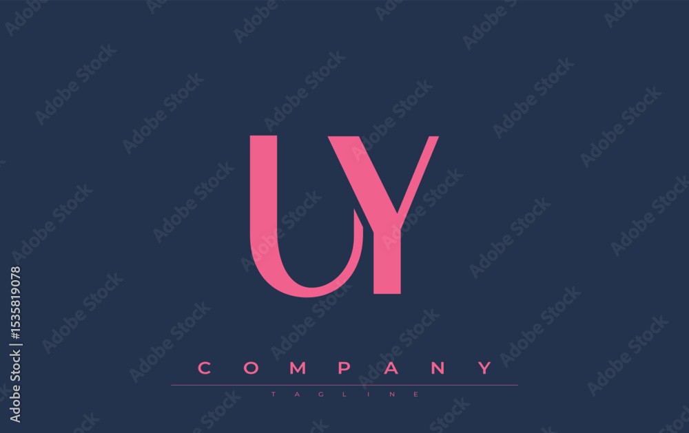 Fototapete uy modern initials logo design. branding logo with stylized initials showcasing bold design and mode