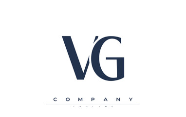 VG Modern Initials Logo Design. Branding logo with stylized initials showcasing bold design and modern aesthetic. Ideal for professional business branding or creative projects focusing on minimalistic