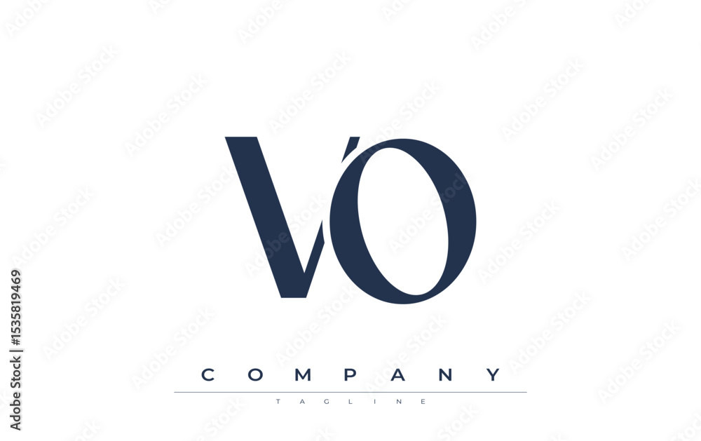 Fototapete vo modern initials logo design. branding logo with stylized initials showcasing bold design and mode