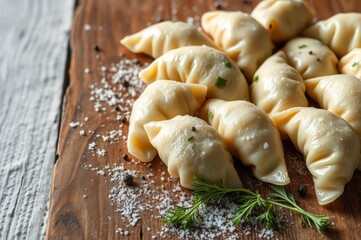 Rustic Frozen Dumplings with Herbs