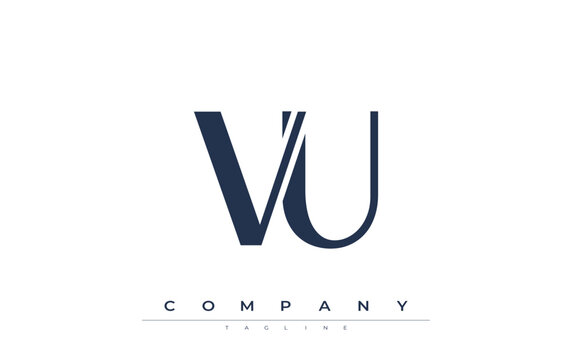 VU Modern Initials Logo Design. Branding logo with stylized initials showcasing bold design and modern aesthetic. Ideal for professional business branding or creative projects focusing on minimalistic