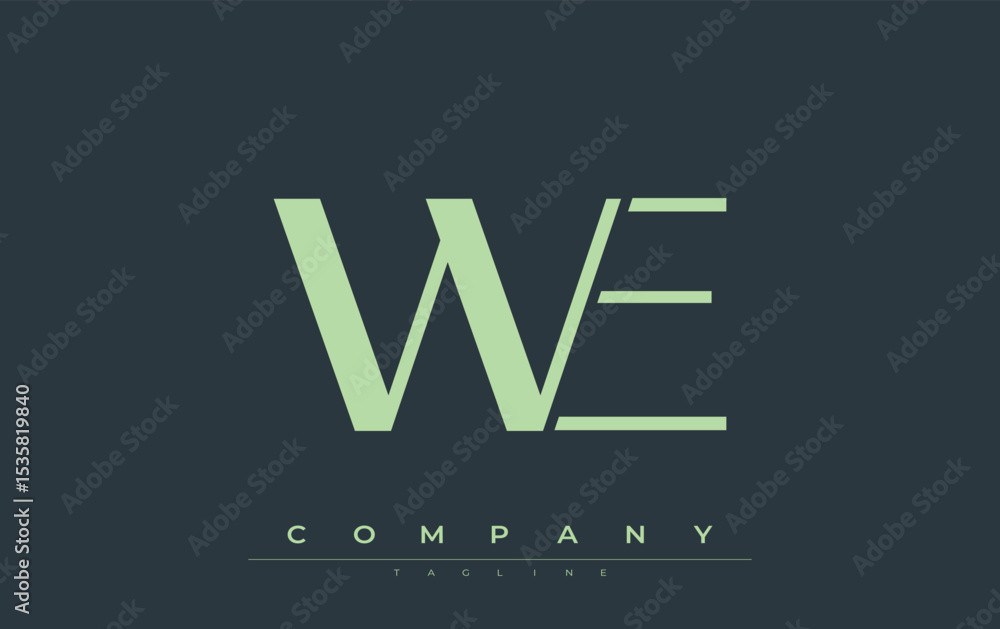 Fototapete we modern initials logo design. branding logo with stylized initials showcasing bold design and mode
