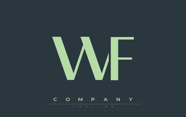 WF Modern Initials Logo Design. Branding logo with stylized initials showcasing bold design and modern aesthetic. Ideal for professional business branding or creative projects focusing on minimalistic