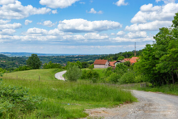 Road in the countryside of western Serbia.