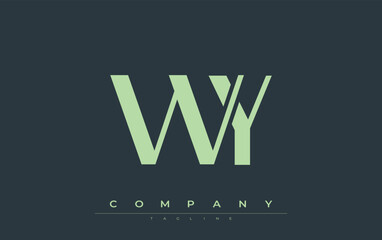 WY Modern Initials Logo Design. Branding logo with stylized initials showcasing bold design and modern aesthetic. Ideal for professional business branding or creative projects focusing on minimalistic