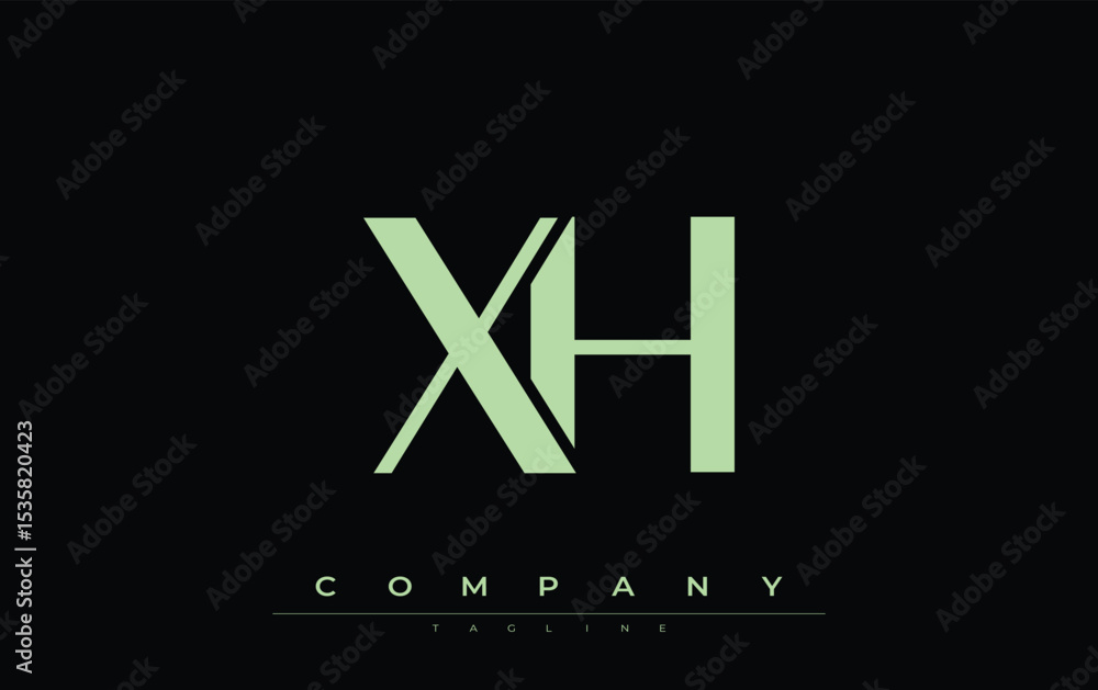 Fototapete xh modern initials logo design. branding logo with stylized initials showcasing bold design and mode