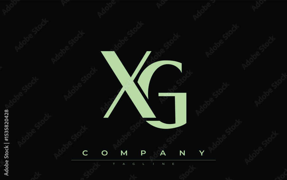 Fototapete xg modern initials logo design. branding logo with stylized initials showcasing bold design and mode