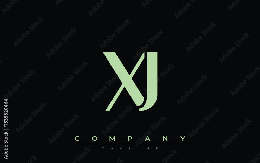 Fototapete xj modern initials logo design. branding logo with stylized initials showcasing bold design and mode