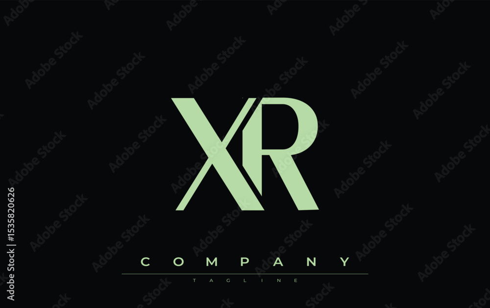 Fototapete xr modern initials logo design. branding logo with stylized initials showcasing bold design and mode