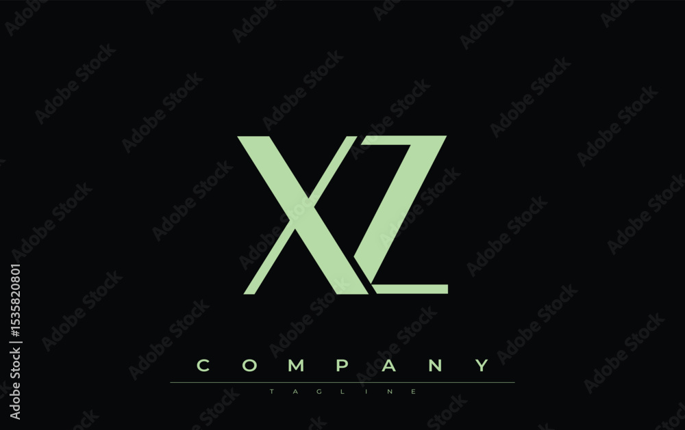 Fototapete xz modern initials logo design. branding logo with stylized initials showcasing bold design and mode