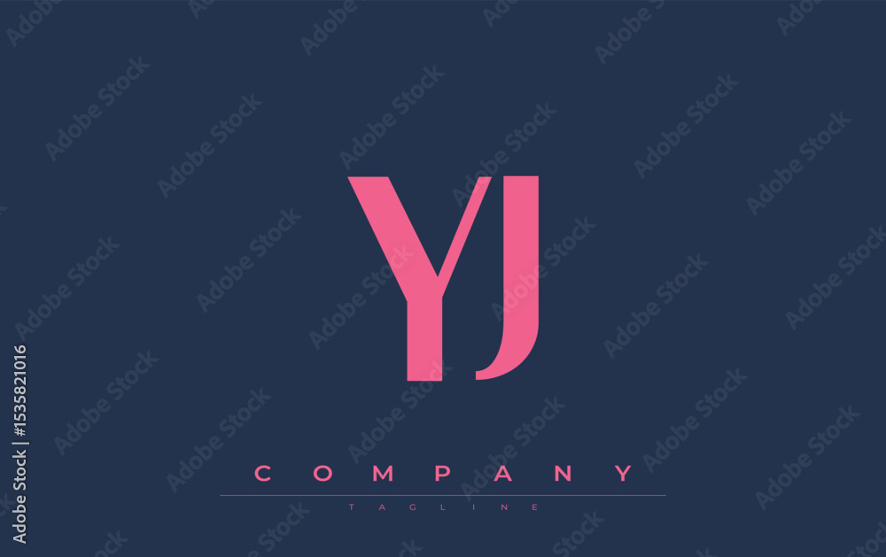 Fototapete yj modern initials logo design. branding logo with stylized initials showcasing bold design and mode