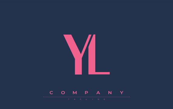 YL Modern Initials Logo Design. Branding logo with stylized initials showcasing bold design and modern aesthetic. Ideal for professional business branding or creative projects focusing on minimalistic