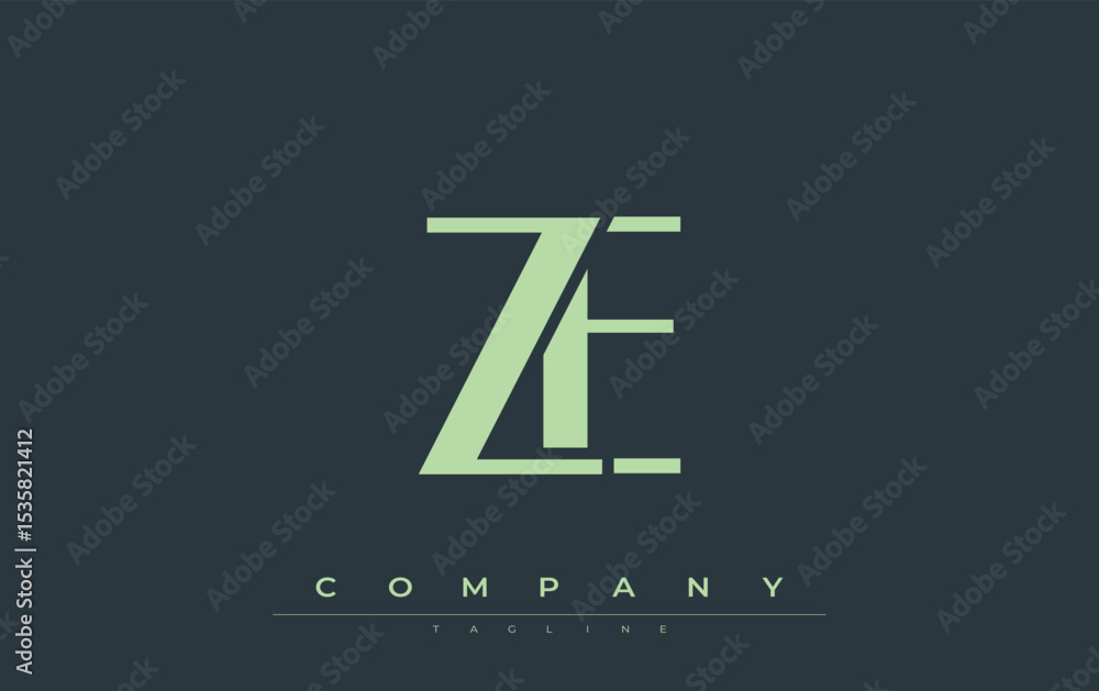 Fototapete ze modern initials logo design. branding logo with stylized initials showcasing bold design and mode