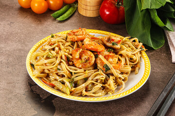 Pad Thai - noodles with prawn