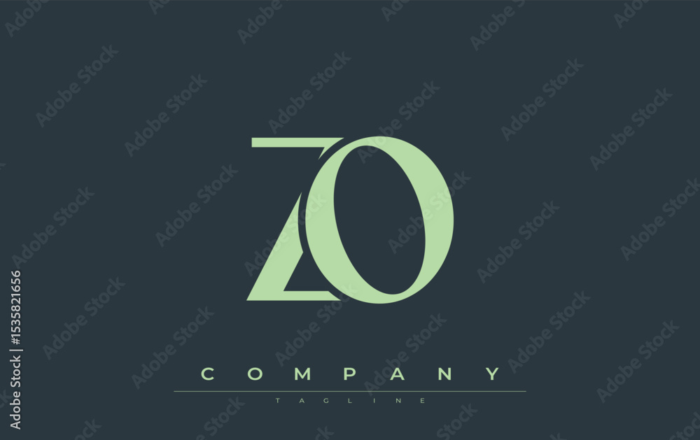 Fototapete zo modern initials logo design. branding logo with stylized initials showcasing bold design and mode