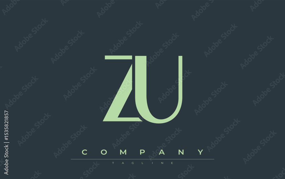 Fototapete zu modern initials logo design. branding logo with stylized initials showcasing bold design and mode