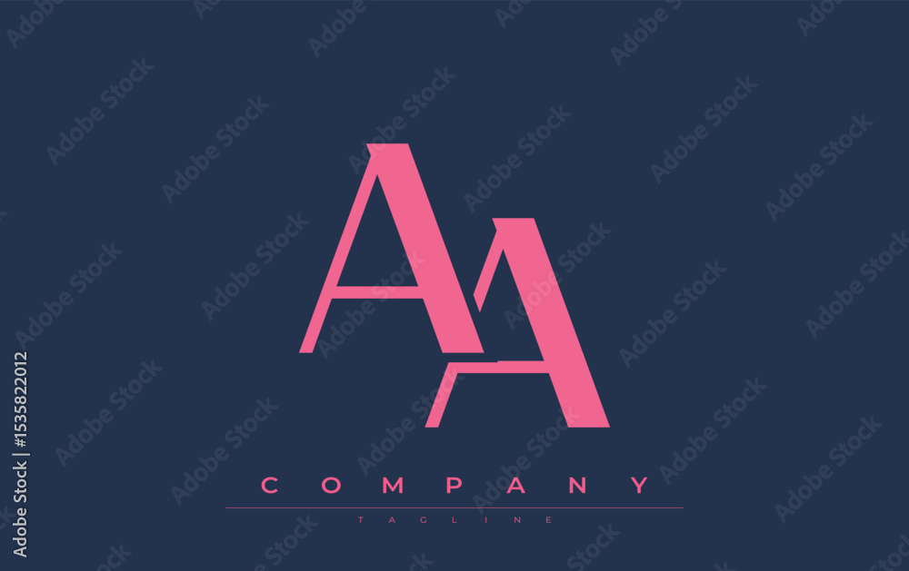 Fototapete aa modern initials logo design. branding logo with stylized initials showcasing bold design and mode