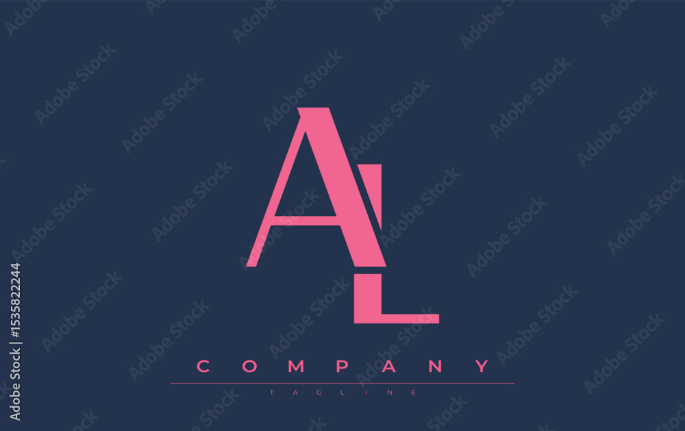 Fototapete al modern initials logo design. branding logo with stylized initials showcasing bold design and mode
