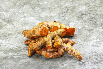 Fresh young Tumeric root heap