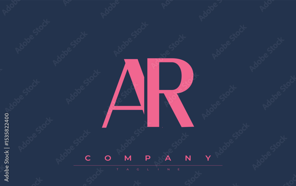 Fototapete ar modern initials logo design. branding logo with stylized initials showcasing bold design and mode