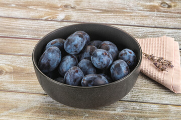 Fresh raw sweet juicy plum