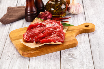 Raw beef meat for cooking