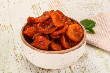 Dry sweet ripe aprocots heap