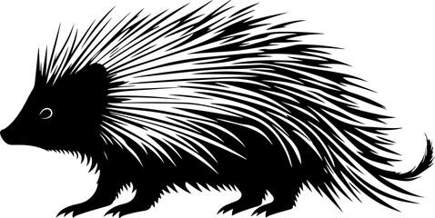 vector illustration of a porcupine