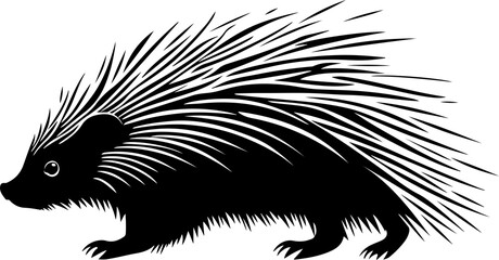 vector illustration of a porcupine